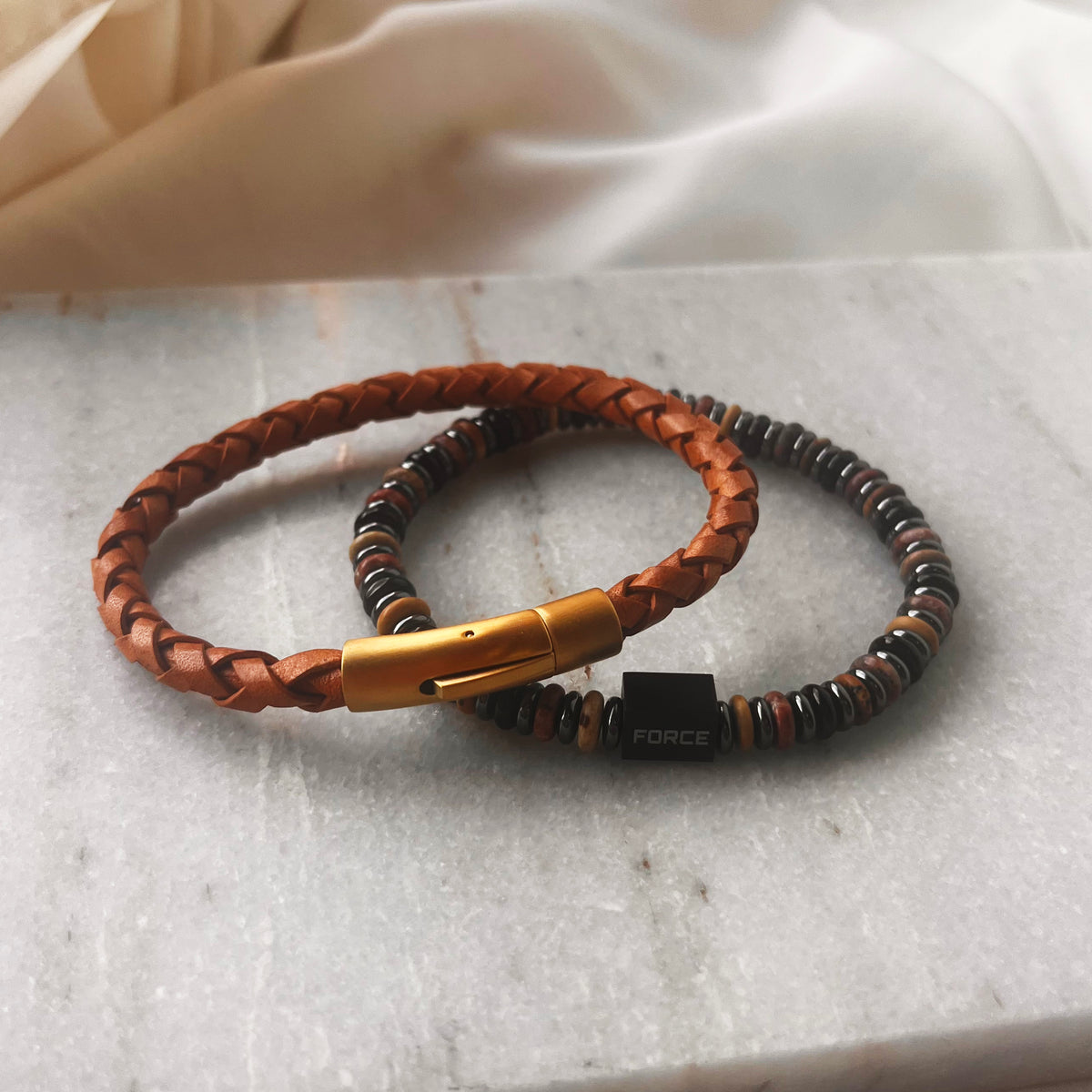 Herre læder armbånd