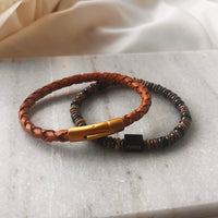 Herre læder armbånd