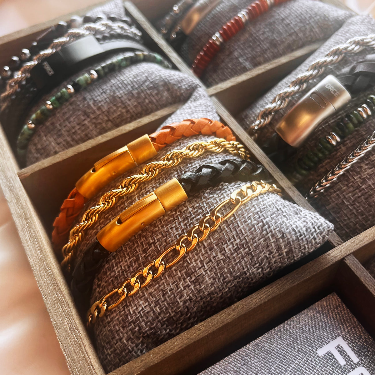 Herre læder armbånd