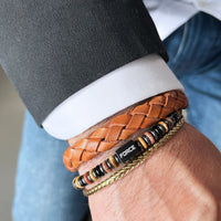 Herre læder armbånd