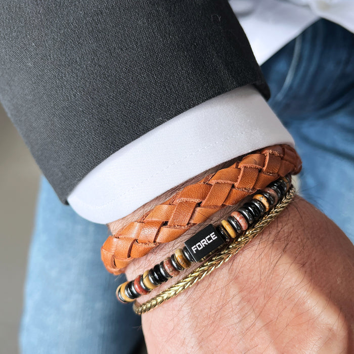 Herre læder armbånd