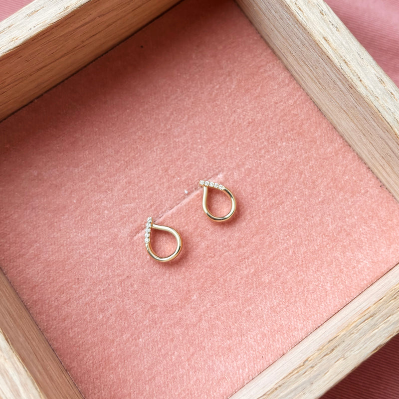 Øreringe i 8 kt. guld