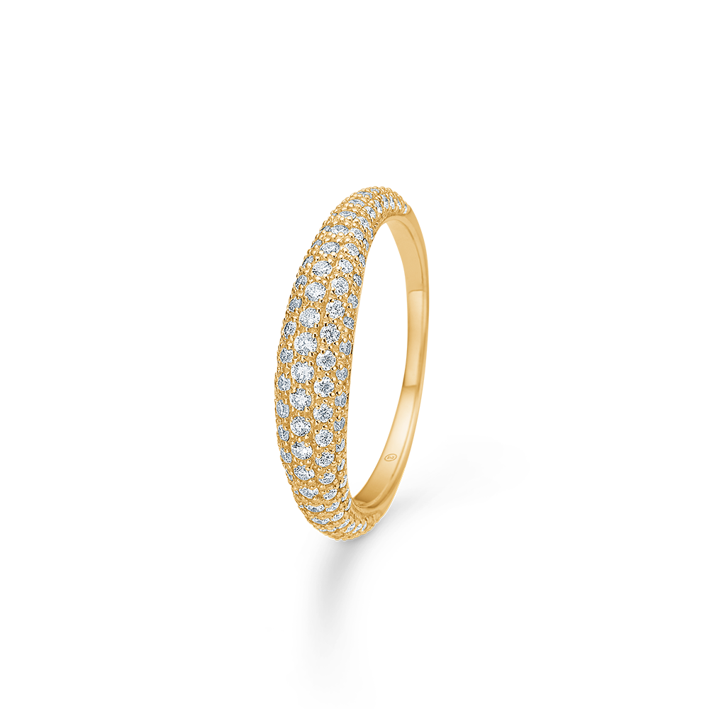 Half moon ring i 14 kt.