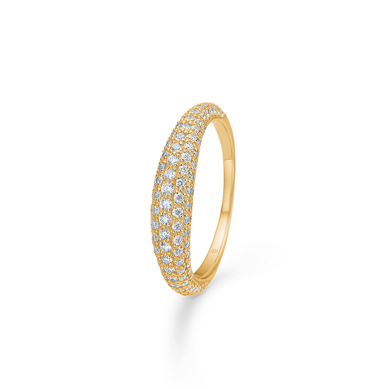 Half moon ring i 14 kt.