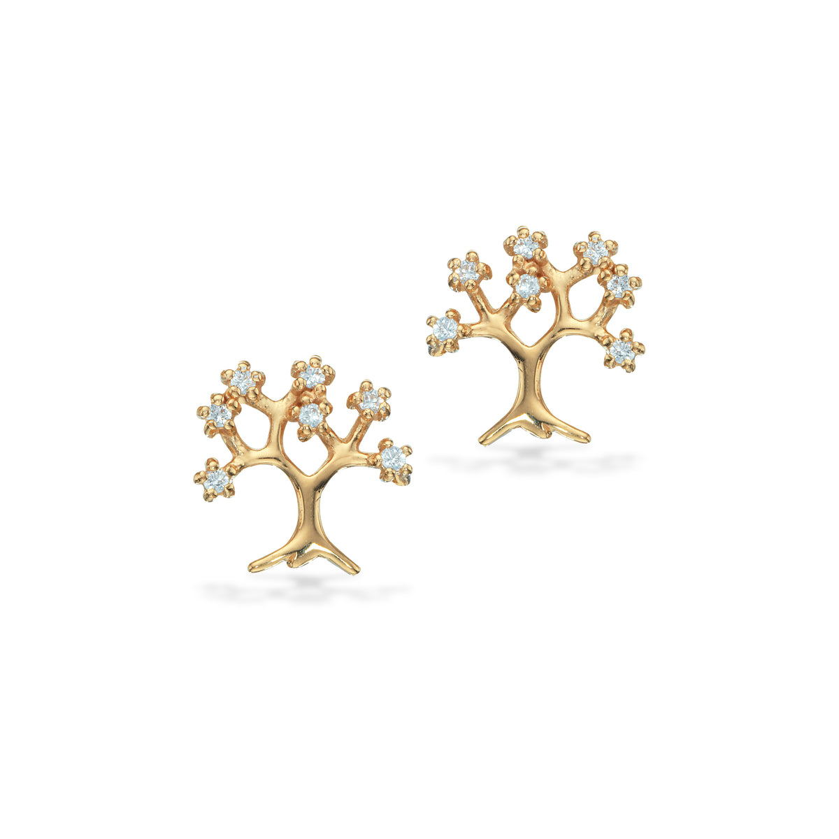 Ørestikker i forgyldt sølv