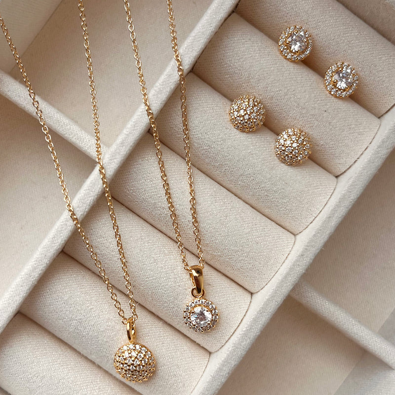 Øreringe i forgyldt sølv