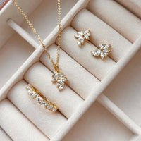 Øreringe i forgyldt sølv