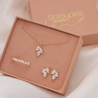 Øreringe i forgyldt sølv