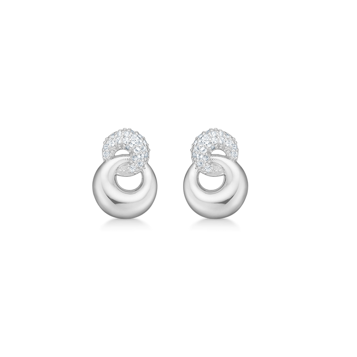 Bonded øreringe i sølv