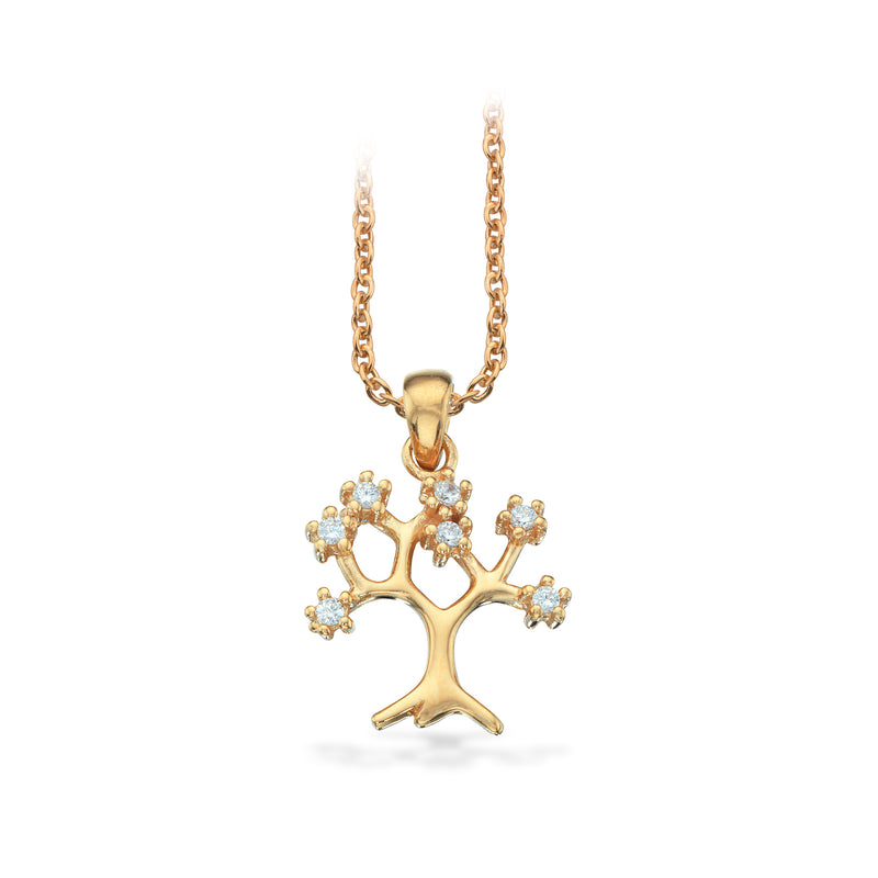 Halskæde i forgyldt sølv