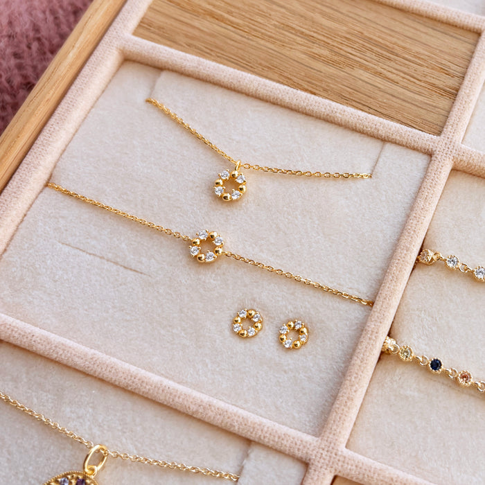 Halskæde i forgyldt sølv