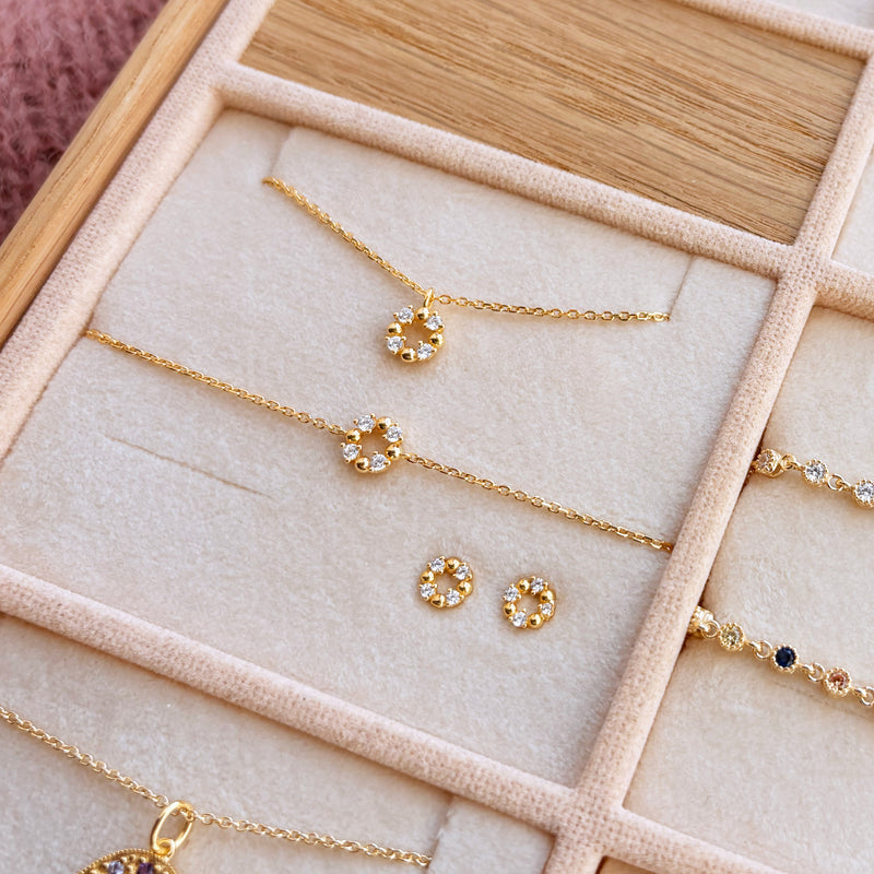 Halskæde i forgyldt sølv