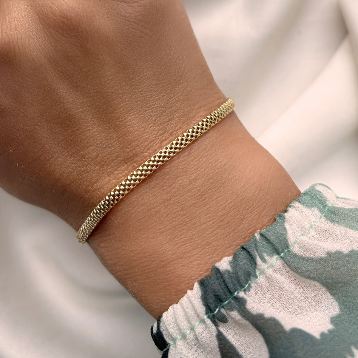 Armbånd i forgyldt sølv