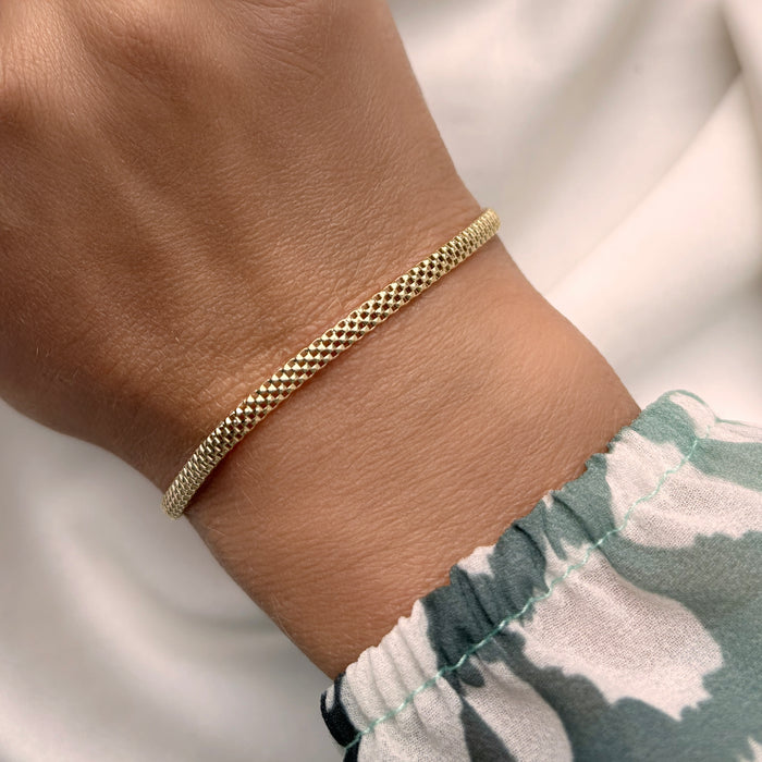 Armbånd i forgyldt sølv