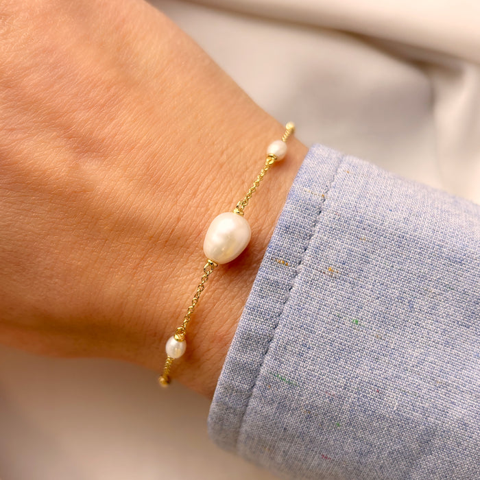 Armbånd i forgyldt sølv