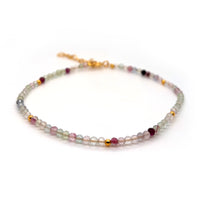 Sten armbånd i forgyldt sølv