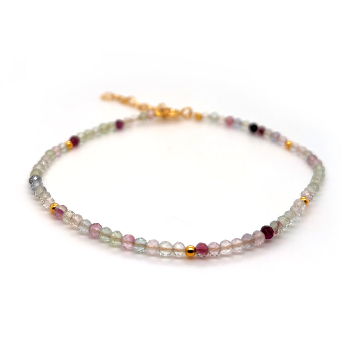 Sten armbånd i forgyldt sølv