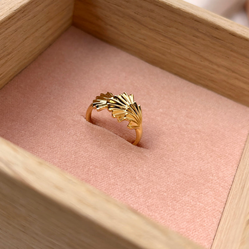 Ring i forgyldt sølv