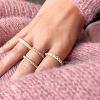 Ring i forgyldt sølv