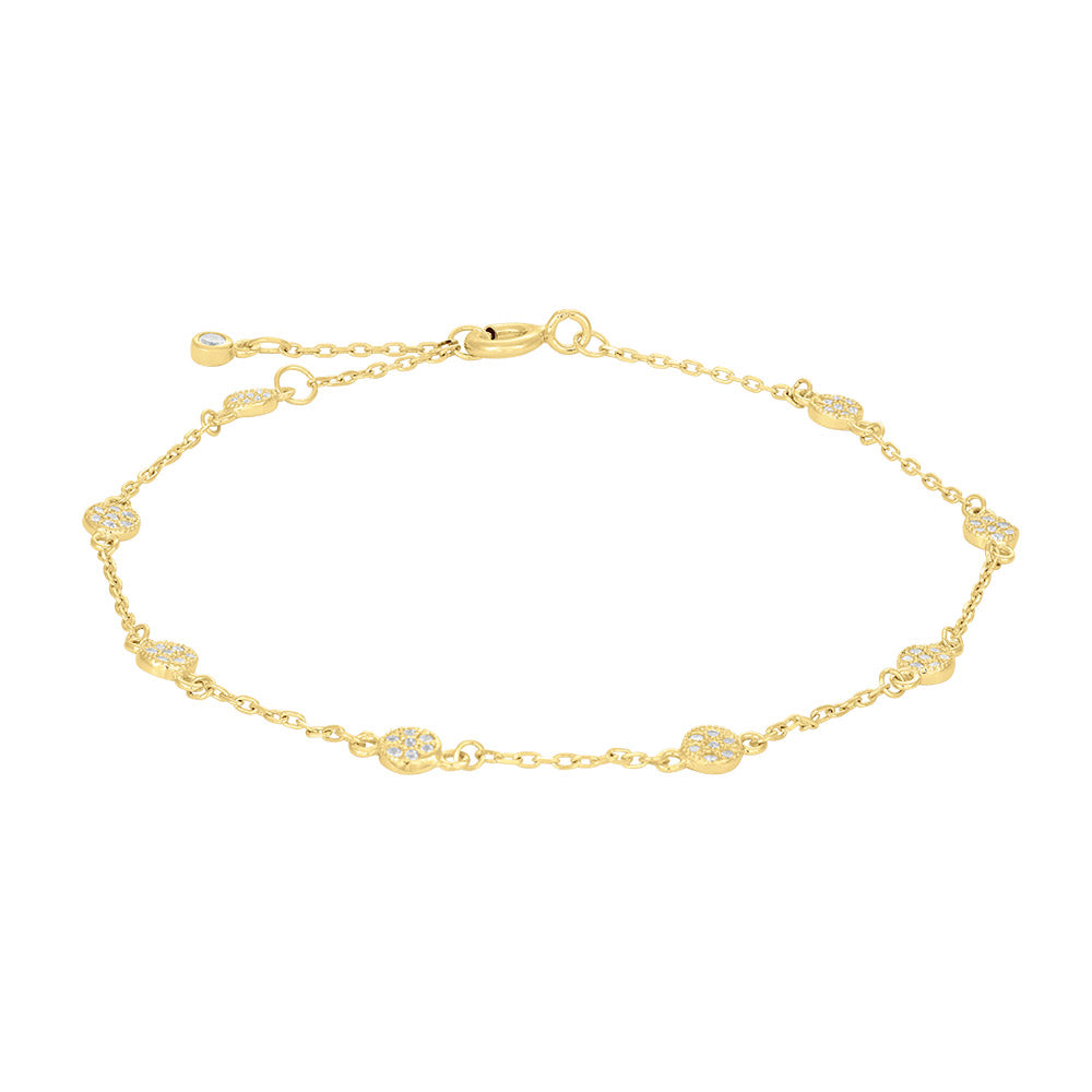 Armbånd i forgyldt sølv