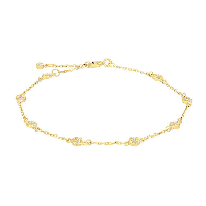 Armbånd i forgyldt sølv