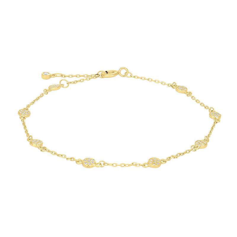 Armbånd i forgyldt sølv