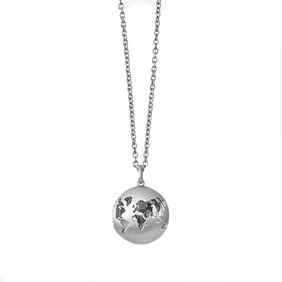 Beautiful World Locket halskæde i sølv