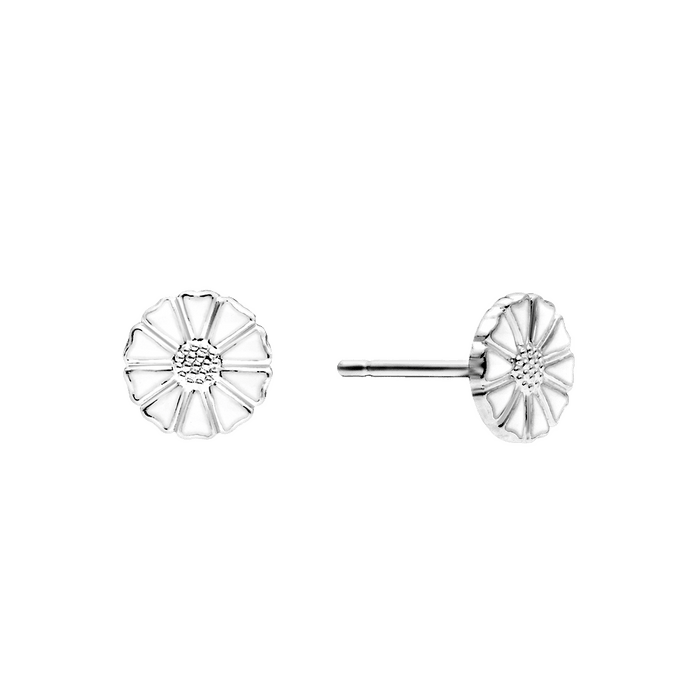 Marguerit øreringe i sølv