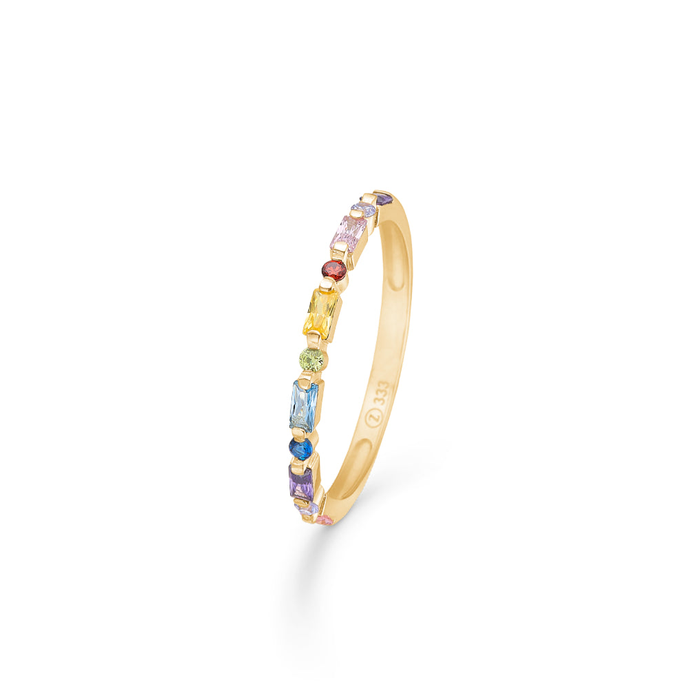 Everest colour ring i 8 kt. guld