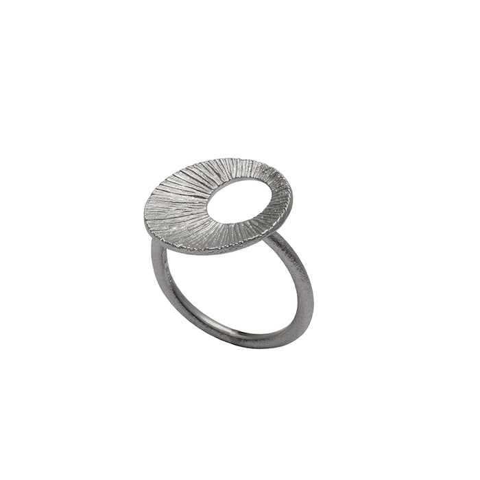 Dreamcatcher ring i oxideret sølv