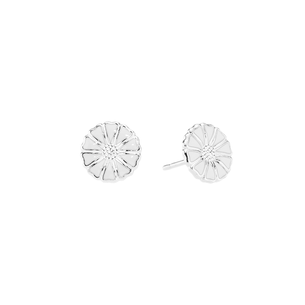 Marguerit øreringe i sølv